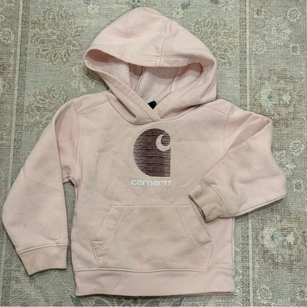 Carhartt Toddler Girls Sz  3T Pullover Hoodie Light Pink